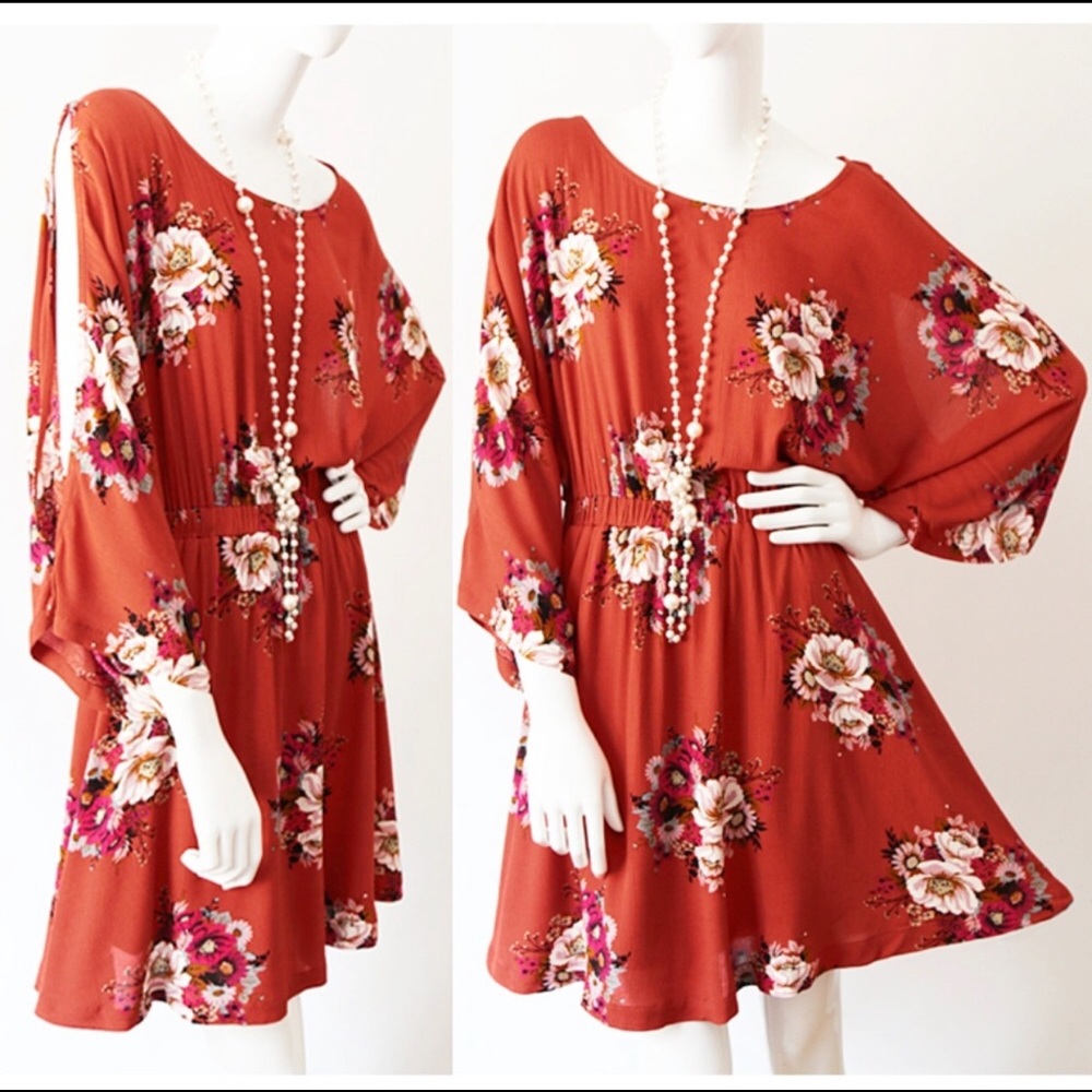 NWT floral boho dress, size large